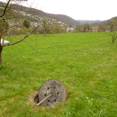 Der noch eingedolte Bombergbächli in Ziefen